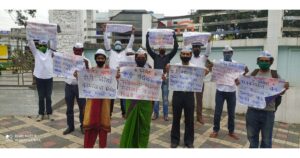 AAP-Pimpri-Chinchwad-activists-held-protest-against-Farmer’s-bill