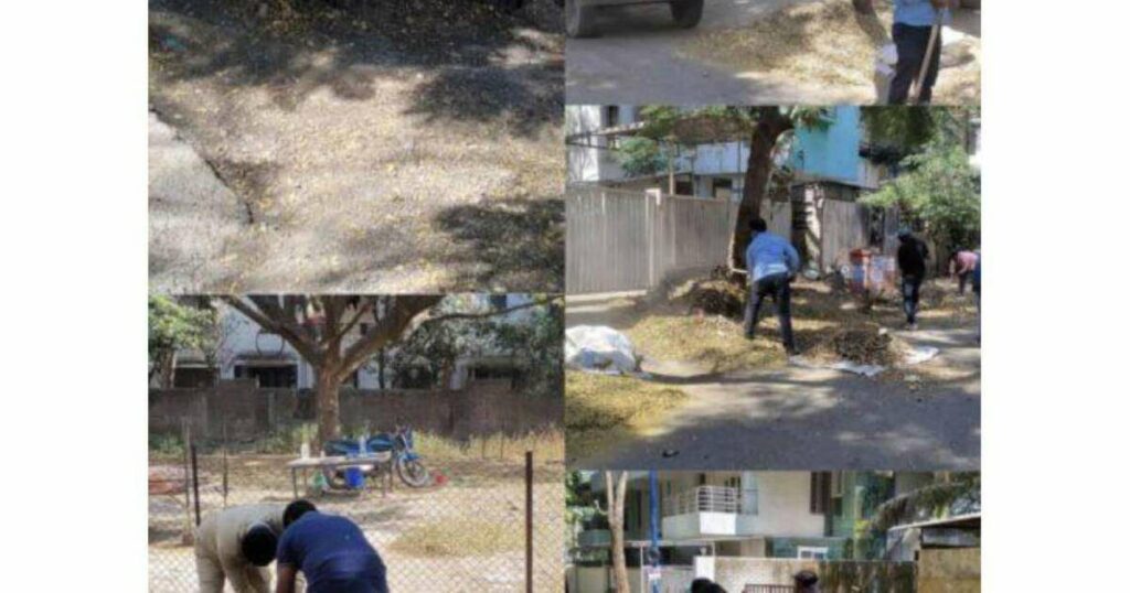 PMC clears garbage accumulated near Eastern Paradise society in Baner