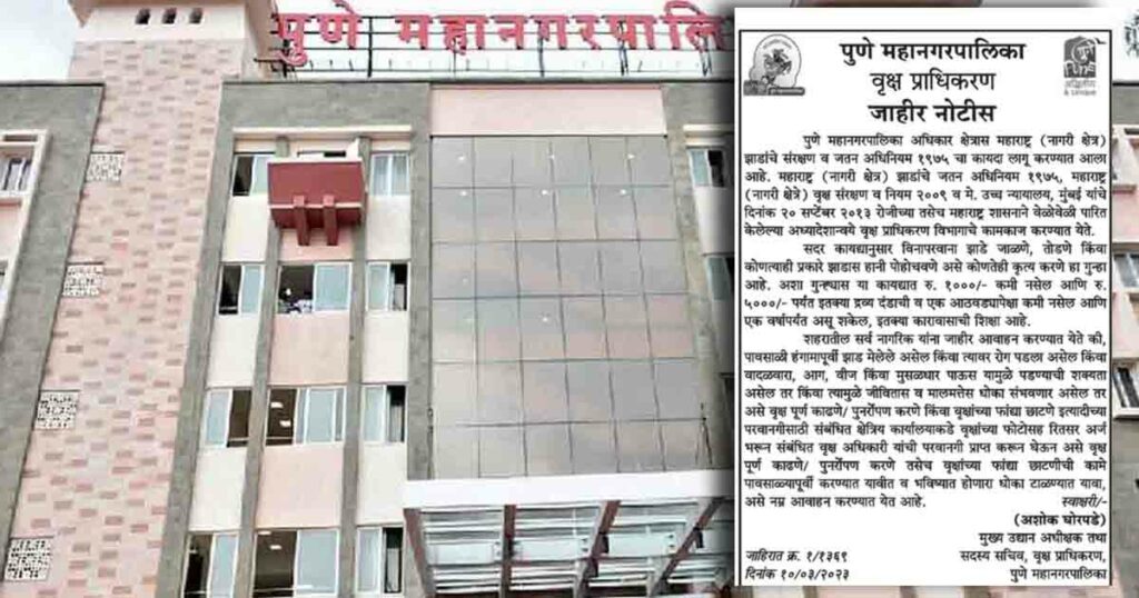 PMC asks citizens to protect trees or face fine of upto Rs 5000Â Â