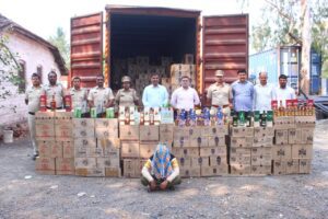 Pune News : Excise department seizes truck with alcohol worth Rs 65.90  lakh in Pune