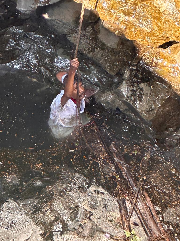 Man falls into deep well on Katraj - Kondhwa road, rescued by firefighters