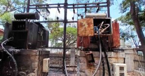 Transformer at Nyati Estate society catches fire
