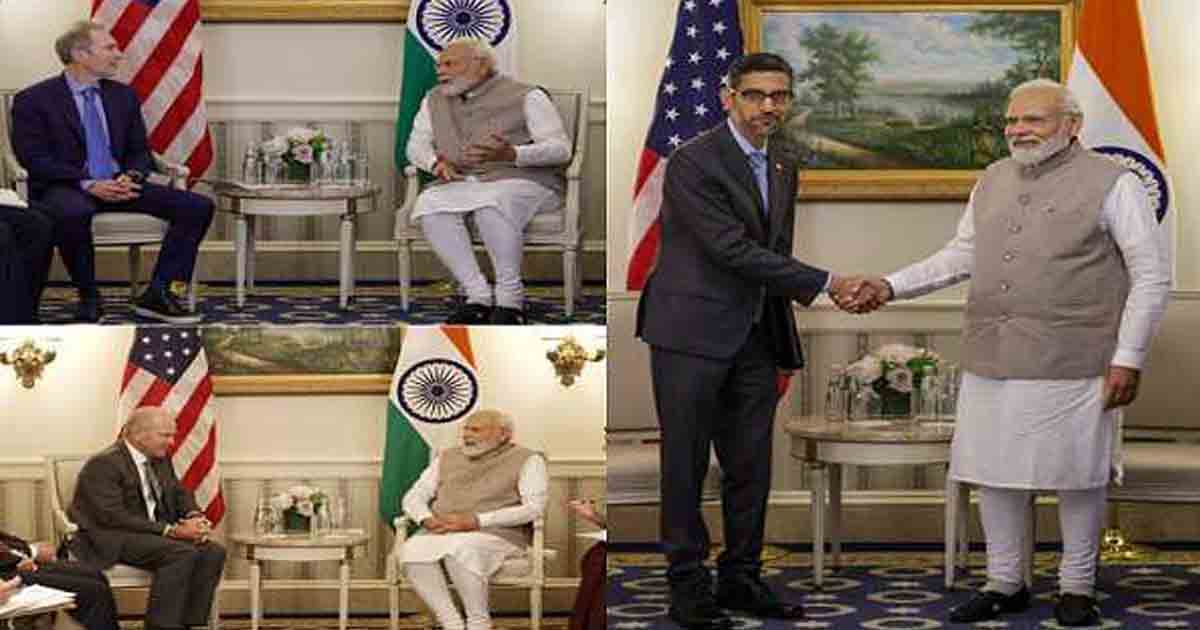 PM Modi meets CEOs of Amazon, Boeing and Google, discusses further collaboration with India