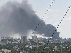 Fire in godown