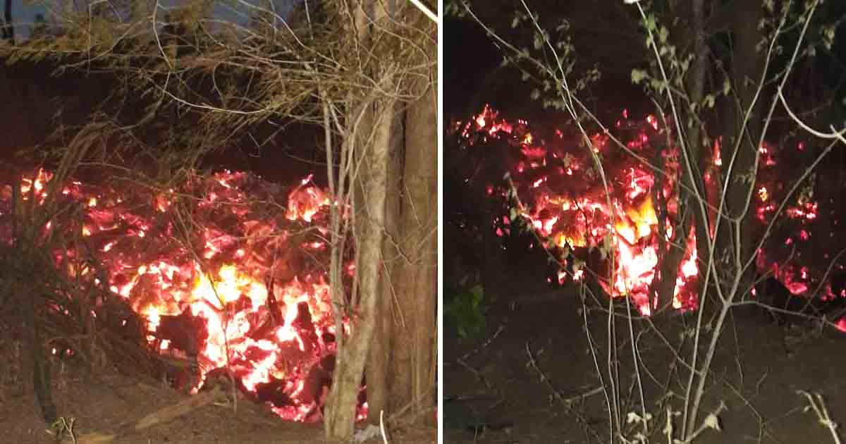 massive fire at taljai tekdi - low
