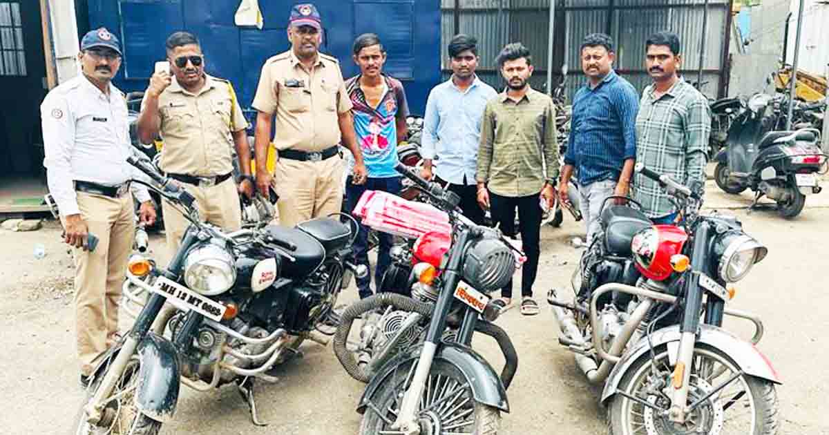 Lonikand Police Takes Action on Bikers Near Raisoni College1