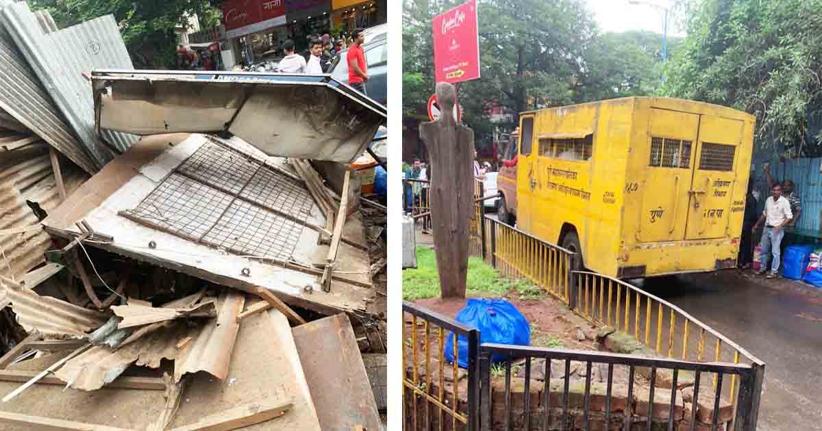 PMC Demolishes Cloth Shop on F C Road, Ignoring Court Stay Order5