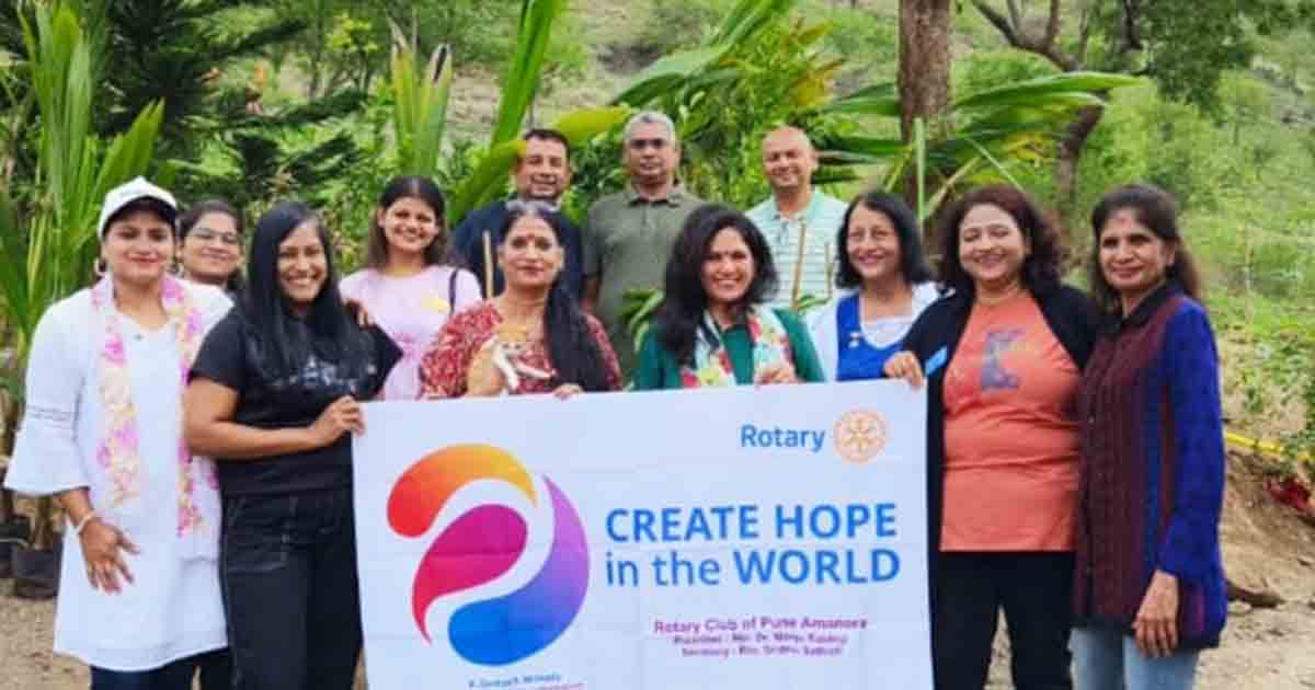 Rotary Club of Amanora Holds Tree Plantation Drive Urges to Plant Native Trees2