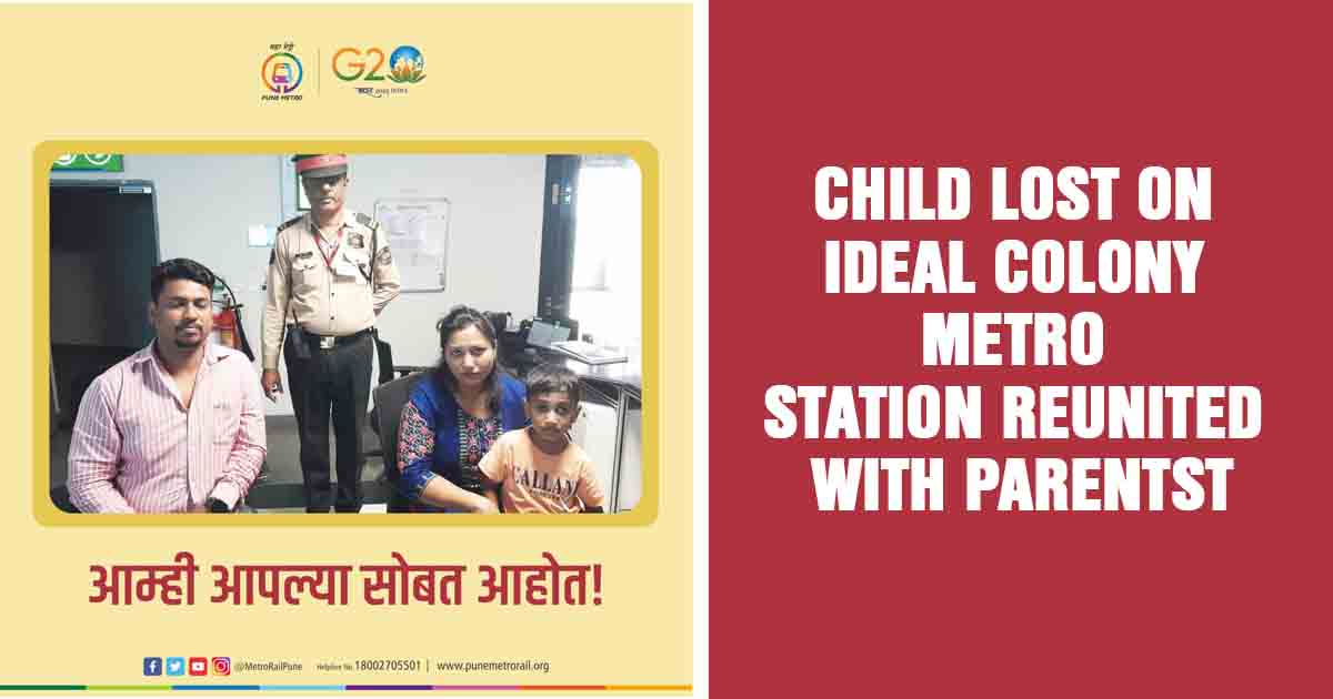 Child Lost On Ideal Colony Metro Station Reunited with Parents-low