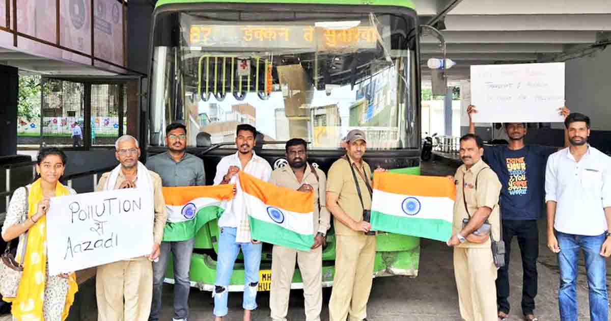 Green Pencil Foundation Pune Team Drives Sustainable Mobility Awareness on Independence Day4
