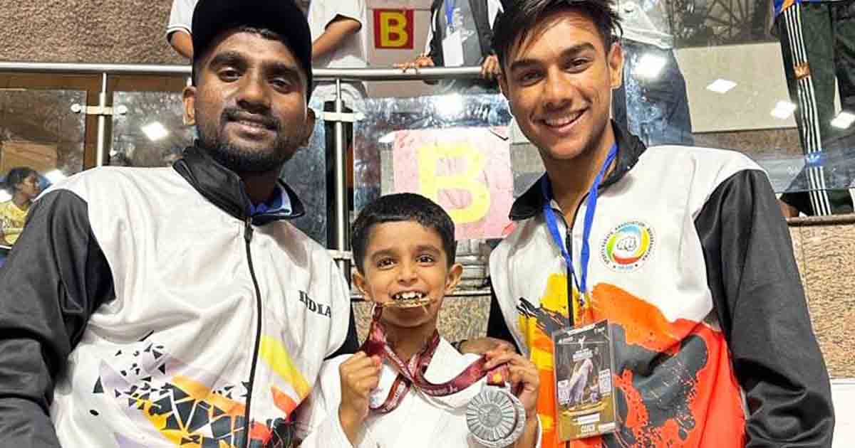 Samarth Hegde from Wakad Wins Gold and silver Medal in International Karate Championship-low