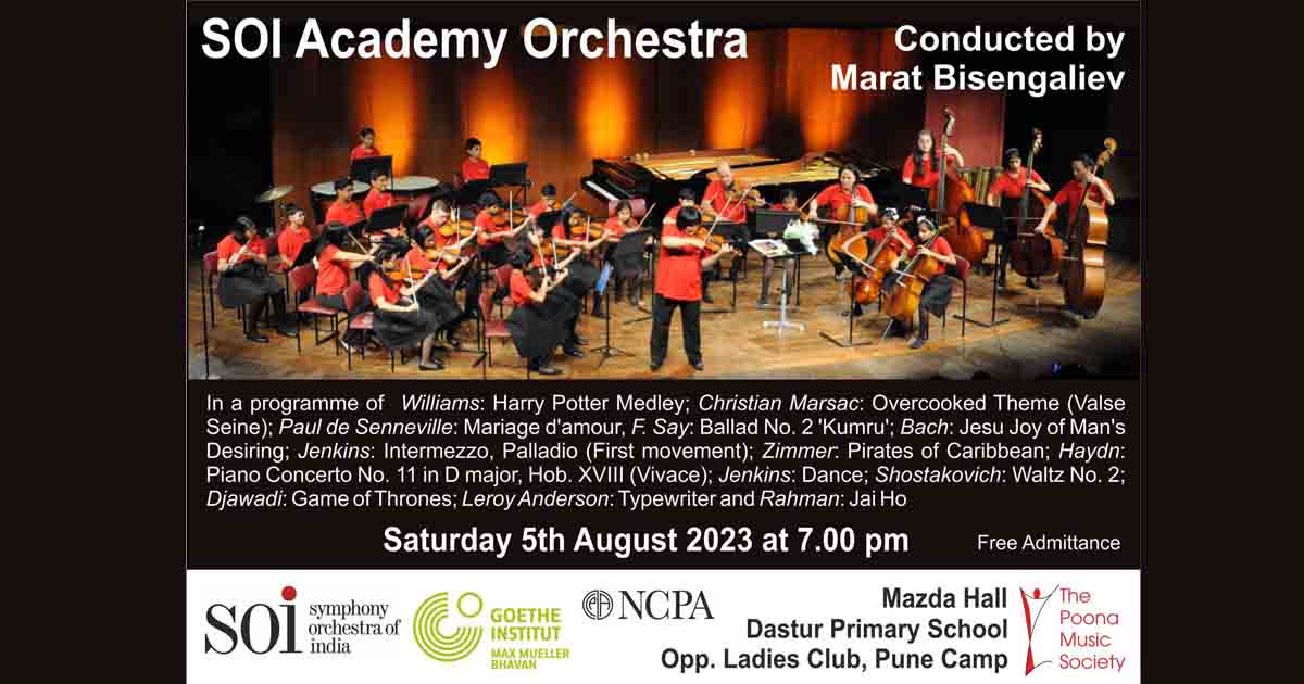 Symphony Orchestra of India Academy Orchestra Set To Enthrall Audience today at Mazda Hall