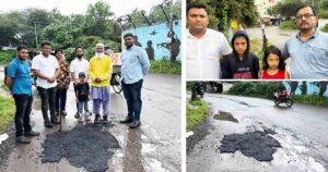 Young Volunteers Of Yusuf Foundation fixes potholes at Yerwada-4