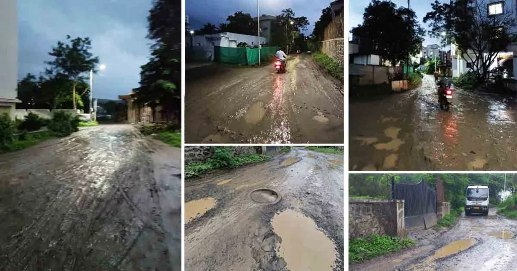 Apla Ghar Housing Society residents raise concerns over deteriorating road conditions in Kirkatwadi