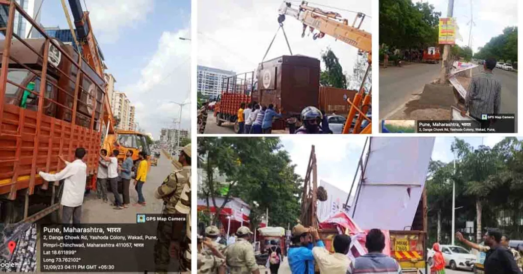 PCMC demolishes encroachment in Rahatani and Wakad