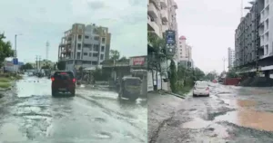 Punawale residents troubled with deep potholes on road