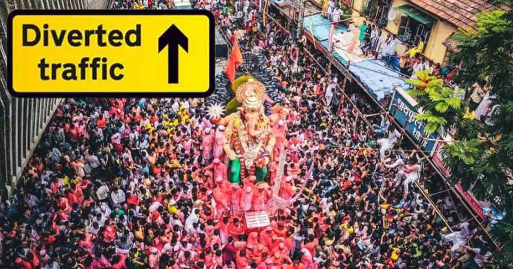 Pune Pulse Traffic diversion in Hadapsar due to Ganesh Visarjan Procession 