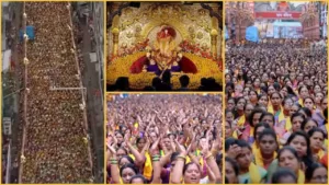 Pune : Over 36,000 women recite Atharvashirsha collectively in front of Dagdusheth Ganpati