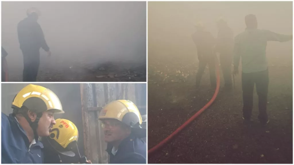 Fire breaks out in godown