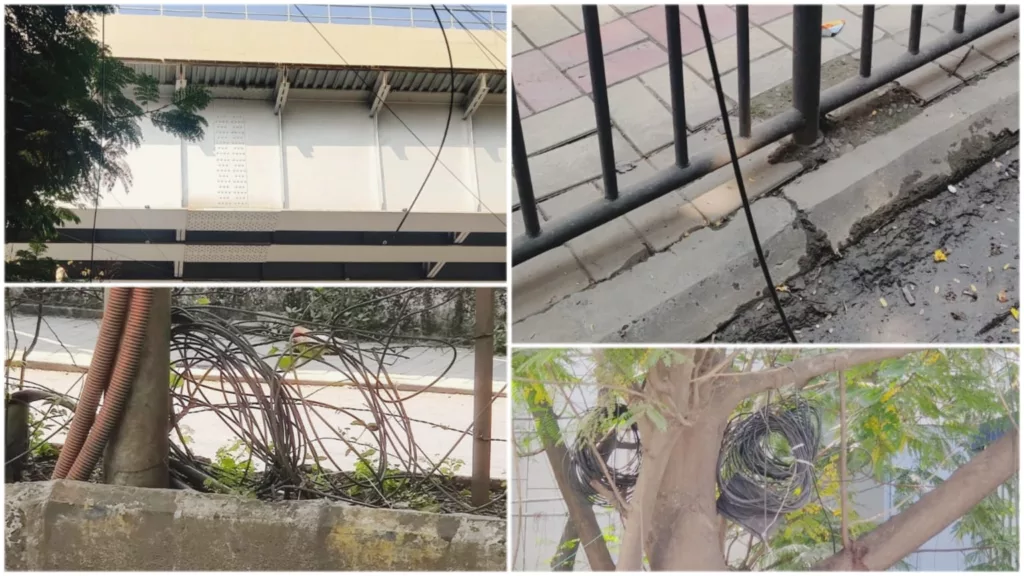 Kalyani Nagar residents express concern over wires lying on footpaths