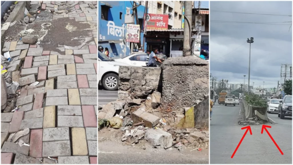 Wagholi residents irked over poor condition of roads and footpaths