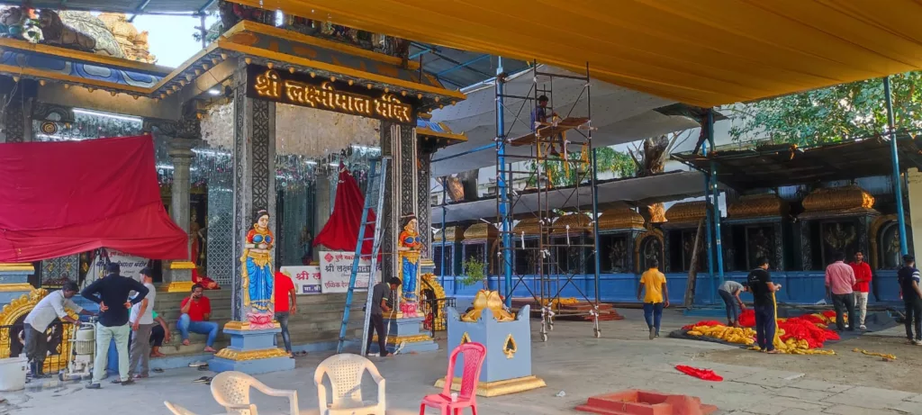 Sri Laxmimata Temple To Be Adorned With Shish Mahal in Sahakarnagar for Navratri Festivities