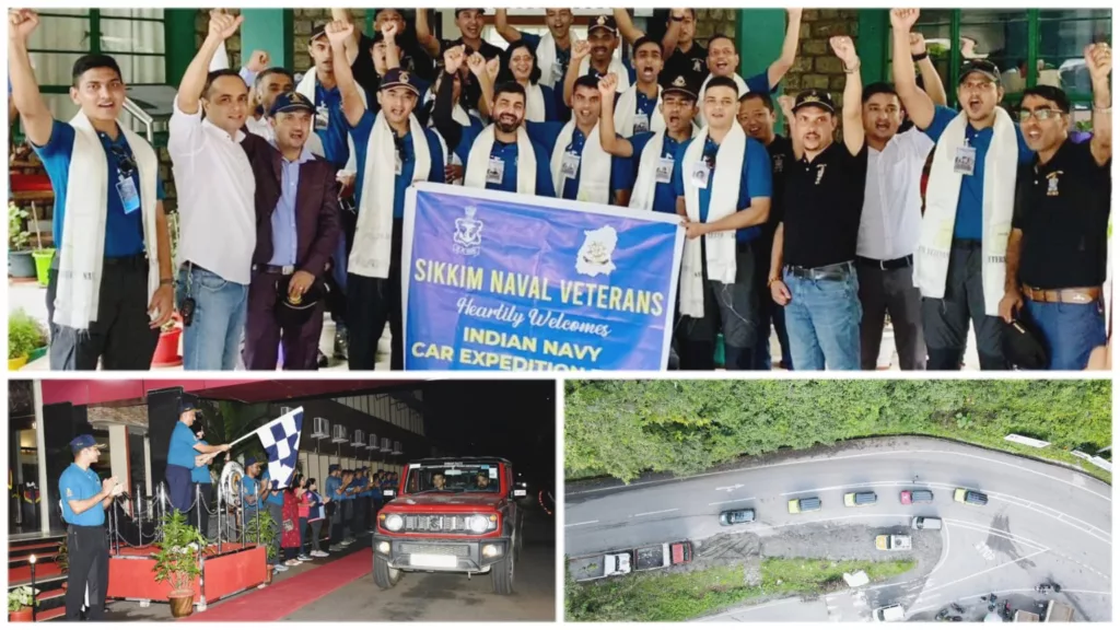 ‘Khamree Mo Sikkim' Car Rally Flagged In At INS Shivaji