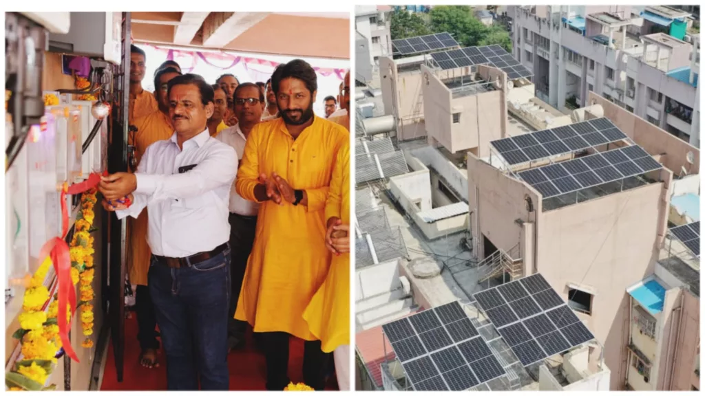 Pimple Saudagar Society inaugurates solar power plant project on Dussehra