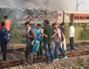 Two coaches of Patalkot Express catch fire near Agra