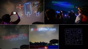 500 drones light up the night sky in Pune. Read to know more.