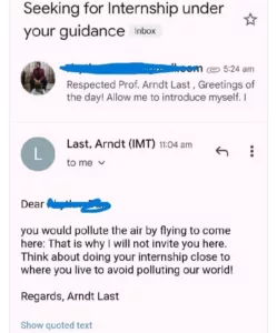 Unusual email exchange between Indian Student and German Professor goes viral
