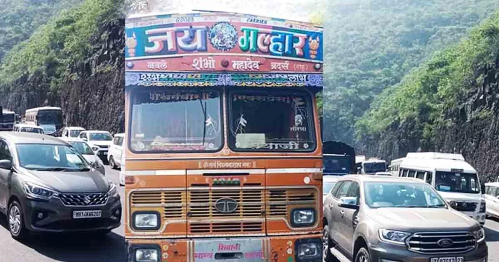 traffic in Khambatki ghat