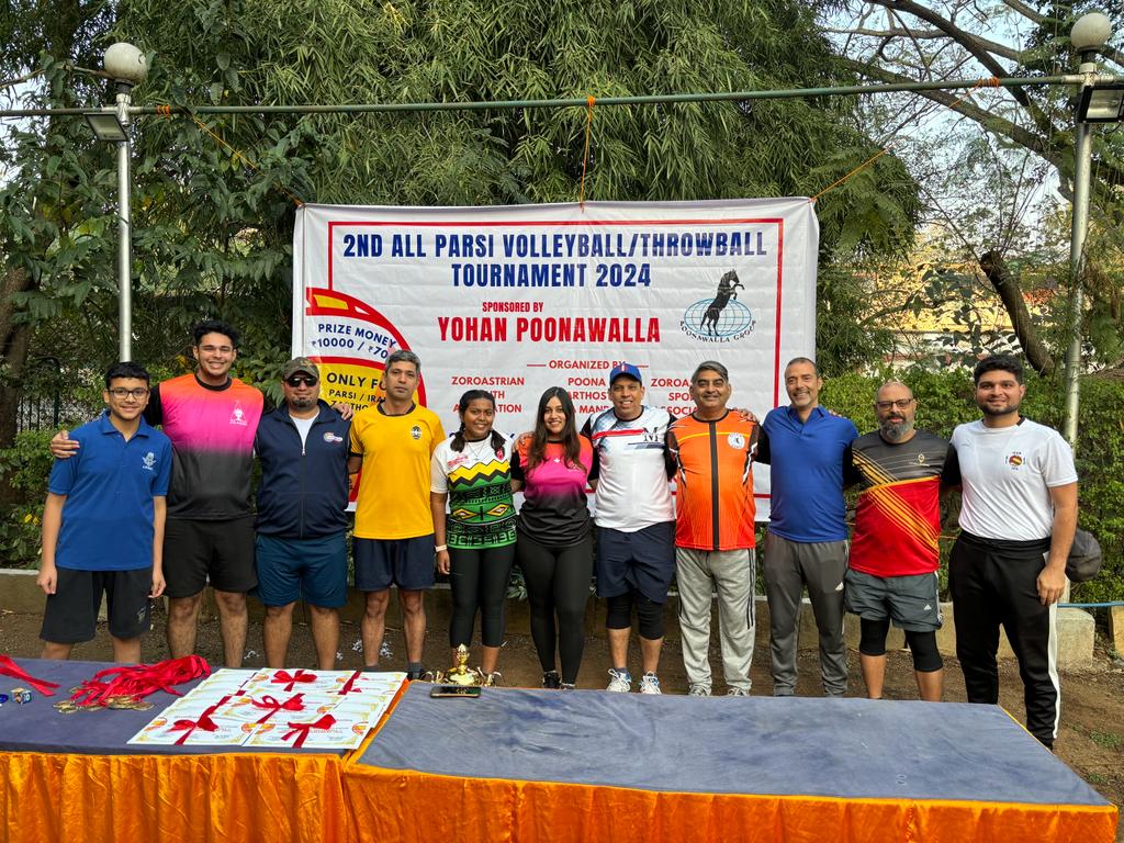 Pune : Thrilling Victories and Spirited Competition Marks Second Season of All Parsi Men's Volleyball and Women's Throwball Tournament