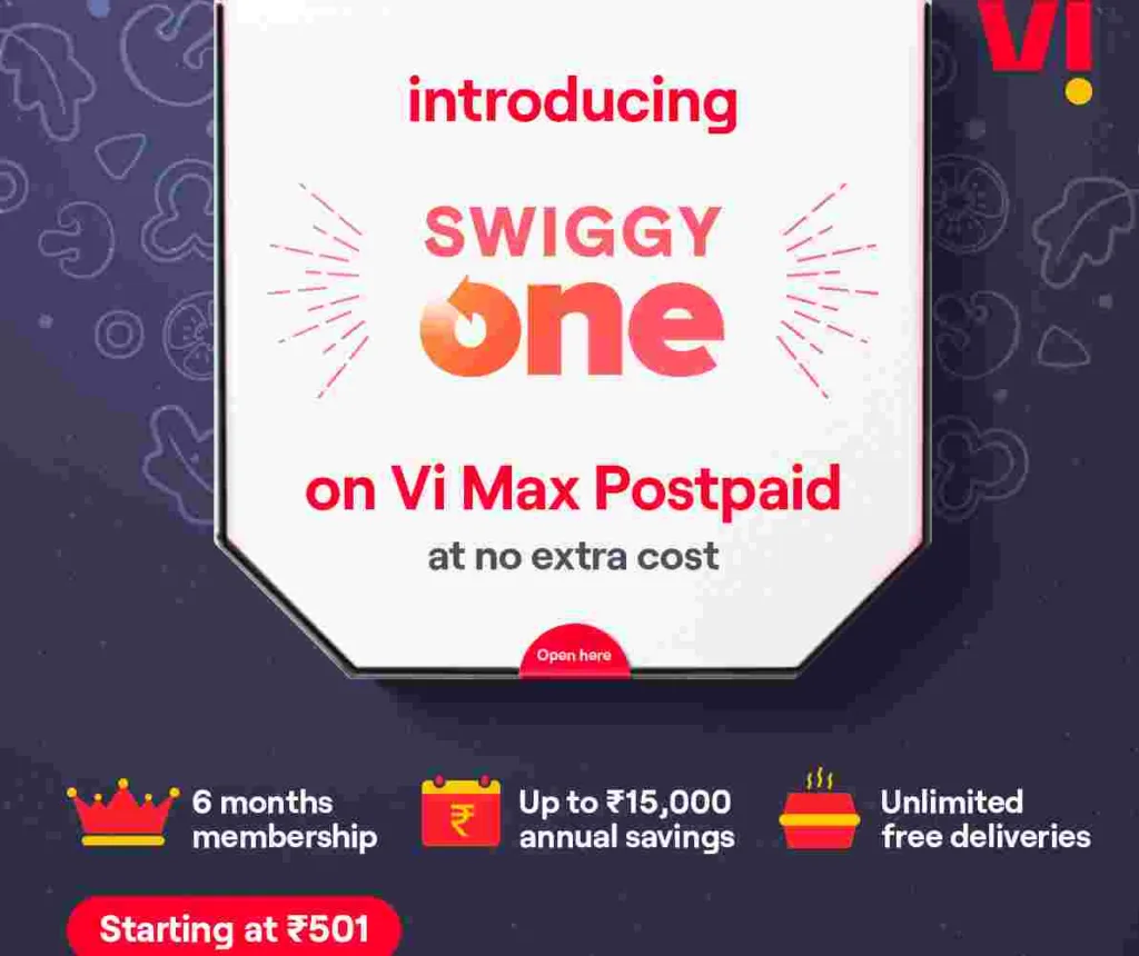 Vi Introduces Swiggy One on Vi Max Postpaid Plans