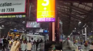 Mumbai's CST station celebrates New Year's Eve with trains honking at midnight