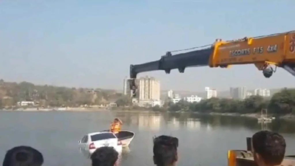 Shocking : 40 year old man dies as car drowns in Manas Lake in Bhugaon