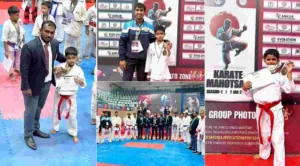 Wakad boy wins 2 Gold medals in Karate championship in Kolkata