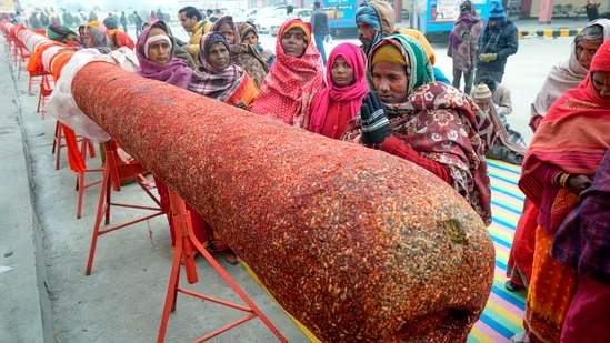 Sri Ram Janmabhoomi Teerth Kshetra Trust lights 108-Foot incense stick ahead of Ayodhya Ram Temple Consecration