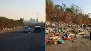 Pune : Heaps of garbage irks residents of Mumbai Bengaluru Highway ; demand immediate action by PMC, NHAI, PMRDA