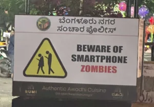 Viral Pic: Bengaluru warns against Smartphone ‘Zombies’