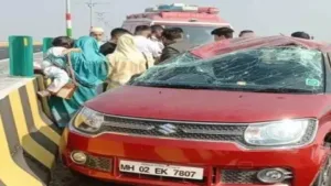 Accident on MTHL: Car Collides With Divider, Flip in First Mishap on Atal Setu, Watch Video
