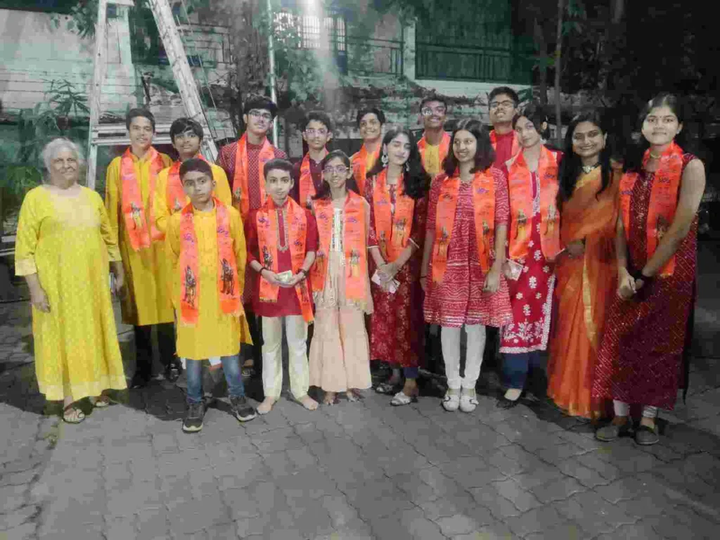Young Talent Unveil Timeless Tradition on occasion of Ayodhya Ram Mandir Pran Pratishtha Ceremony in Pimple Saudagar society