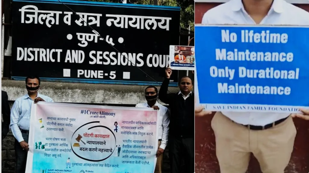 Pune : Men’s Rights Organisation Campaigns outside Shivajinagar court against alimony laws & more