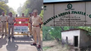 Madrasa on Pavangad Fort razed amidst high police security in Kolhapur