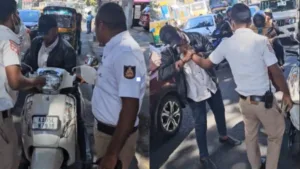 Bengaluru man caught without helmet, bites cop's finger