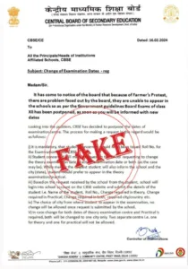 CBSE denounces fake notice on 12th board exam postponement amid farmers' protest