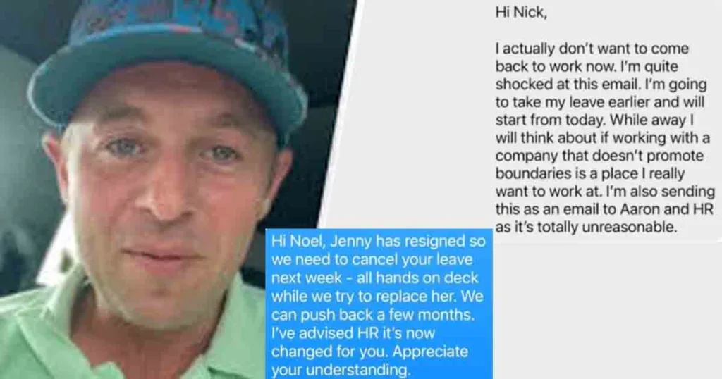 Employee resigns over Boss's attempt to cancel annual leave