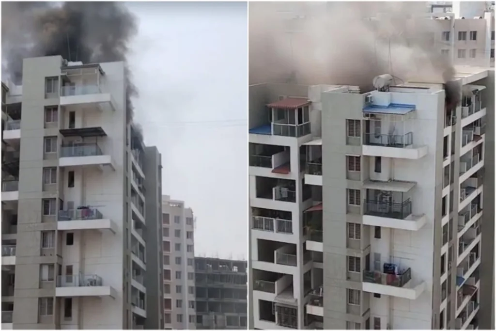 Pune : Fire breaks out on 11th floor of building in Mohammadwadi near DPS school