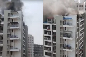 Pune : Fire breaks out on 11th floor of building in Mohammadwadi near DPS school