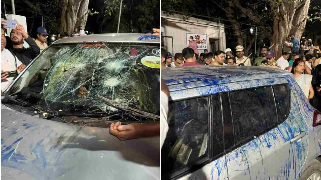 Senior Journalist Nikhil Wagle's Car Attacked by BJP Workers in Pune